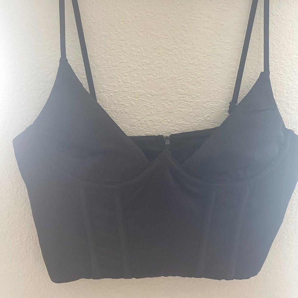 White Fox Boutique corset / bustier top in black